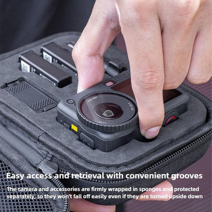 Bolsa de almacenamiento portátil para kit de cámaras de acción con asa y correa para colgar para DJI Osmo Action 6 (negra) —…