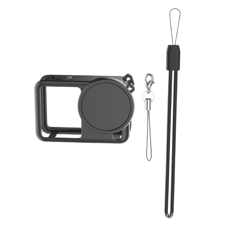 Tapa protectora de silicona para lente del cuerpo de la cámara de acción para DJI Osmo Action 6 (negra)
