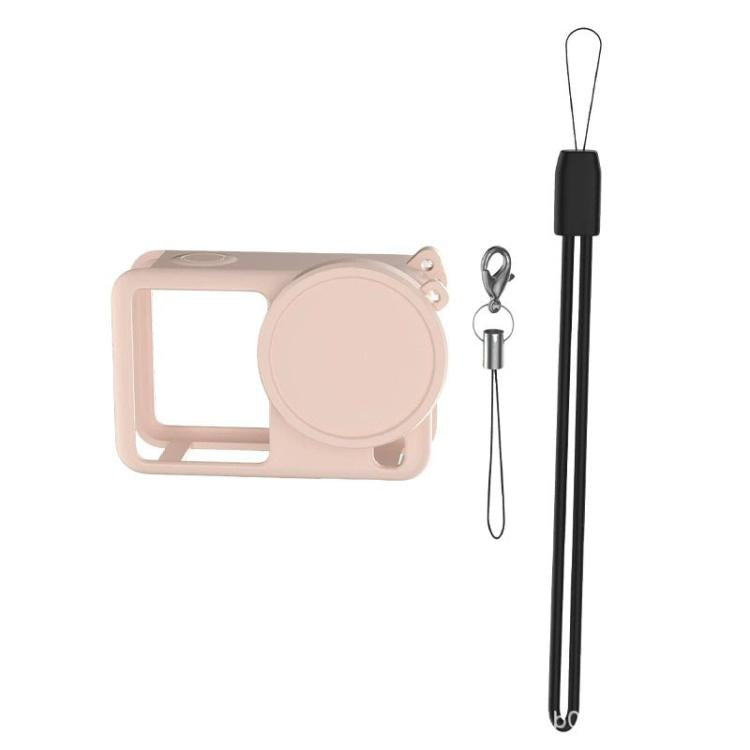 Tapa protectora de silicona para lente del cuerpo de la cámara de acción para DJI Osmo Action 6 (rosa)