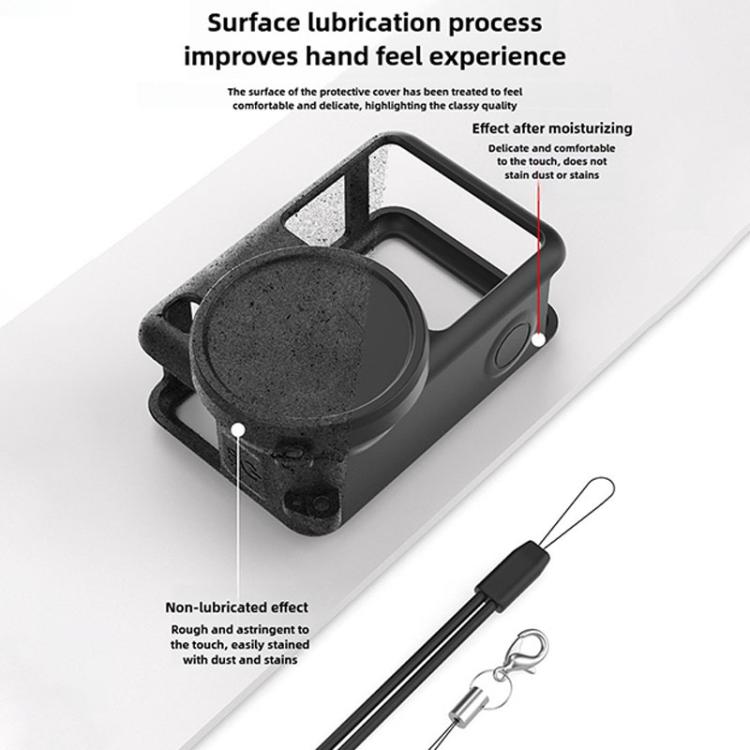 Tapa protectora de silicona para lente del cuerpo de la cámara de acción para DJI Osmo Action 6 (gris) — imagen 6