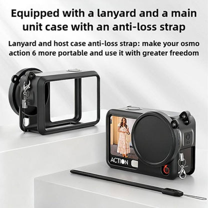 Tapa protectora de silicona para lente del cuerpo de la cámara de acción para DJI Osmo Action 6 (negra) — imagen 7