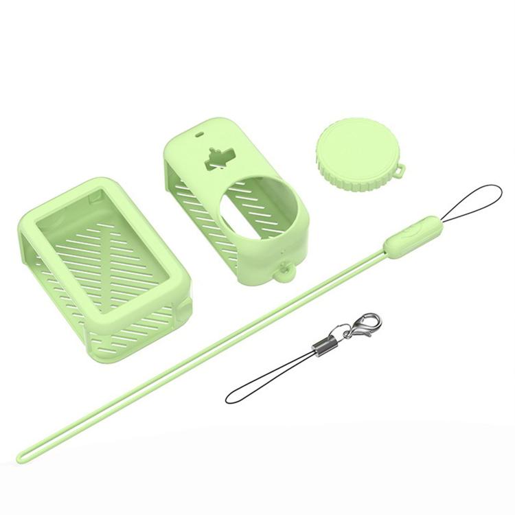 Funda protectora de silicona 3 en 1 a prueba de golpes con cordón (verde matcha)