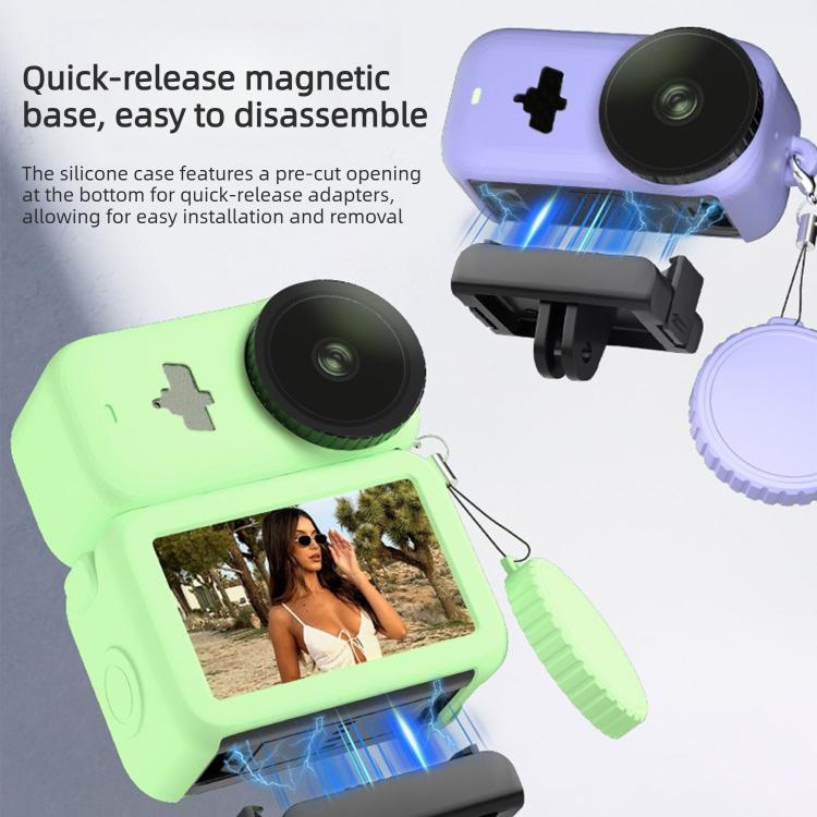 Funda protectora de silicona 3 en 1 a prueba de golpes con cordón, módulo de transmisión, lente y cuerpo (negro) — imagen 5