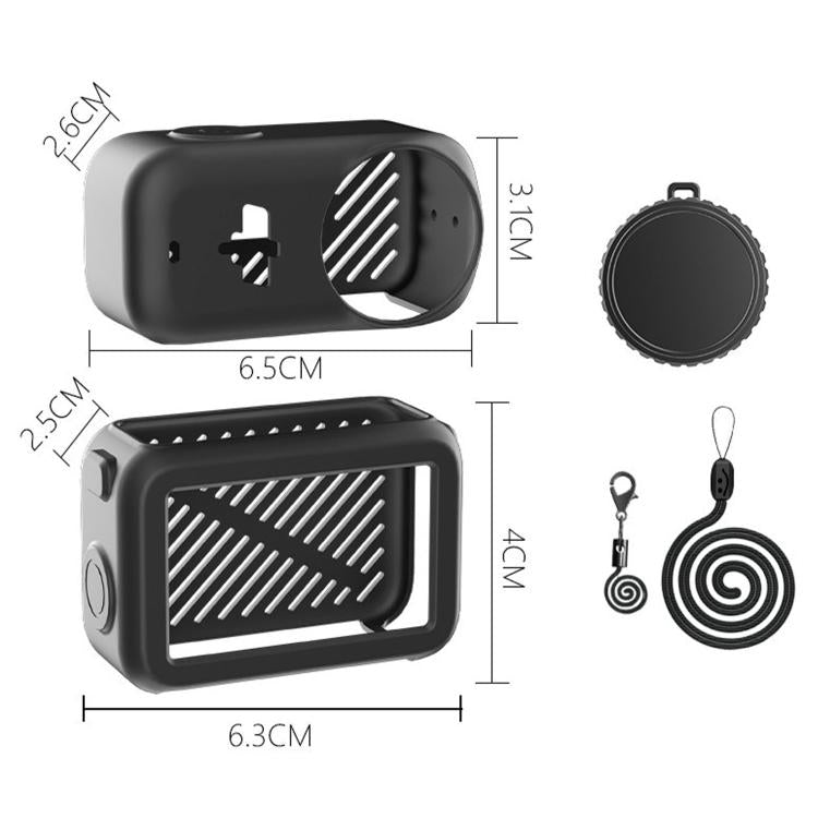 Funda protectora de silicona 3 en 1 a prueba de golpes con cordón (gris) — imagen 7