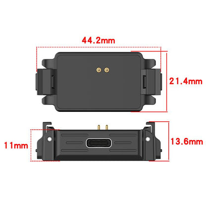 Base de carga con adaptador de rosca de 1/4 de liberación rápida, compatible con Action 6 (no compatible con carga) (negro)…