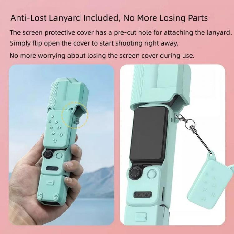 Funda protectora de silicona 4 en 1 de cuerpo completo para DJI Osmo Pocket 4 (rosa) — imagen 3