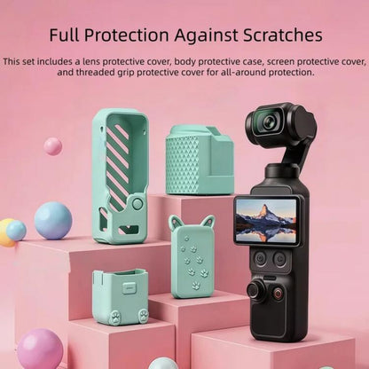 Funda protectora de silicona 4 en 1 de cuerpo completo para DJI Osmo Pocket 4 (negra) — imagen 5