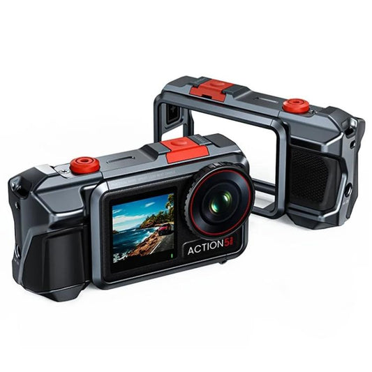 Carcasa protectora de aleación de aluminio para cámara de acción / 4 / 5 Pro para DJI Osmo Action 3 (gris)