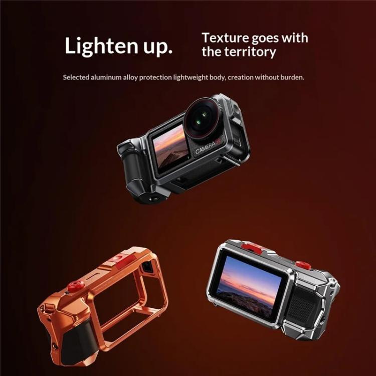 Carcasa protectora de aleación de aluminio para cámara de acción / 4 / 5 Pro para DJI Osmo Action 3 (gris) — imagen 2