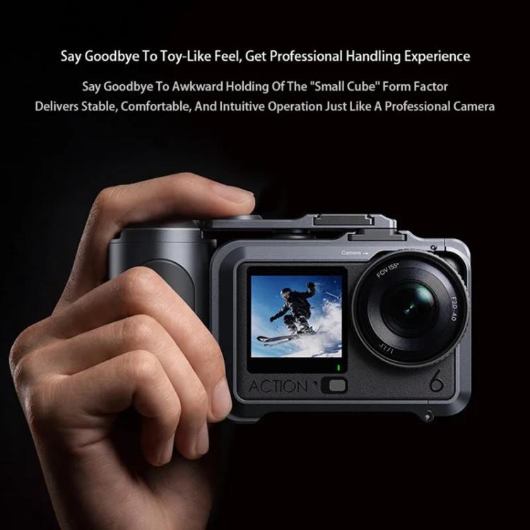 Cubierta DJ-6, magnética desmontable para la jaula de la cámara para DJI Osmo Action 6 (plateada) — imagen 3