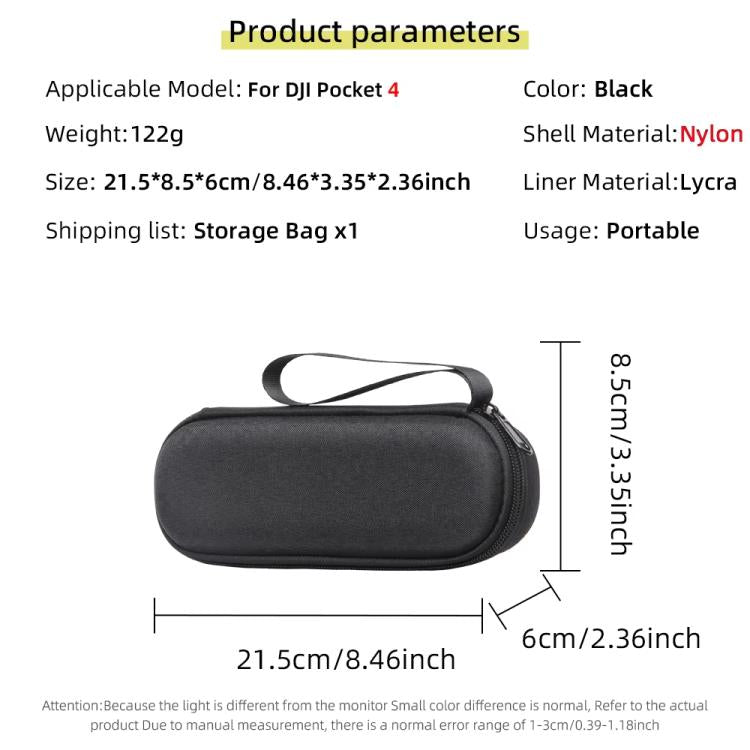 Funda protectora rígida antiarañazos para DJI Osmo Pocket 4 (negra) — imagen 8