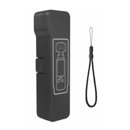 Funda protectora abatible larga, anticaídas, antiarañazos y a prueba de golpes para DJI Osmo Pocket 4 (negra)