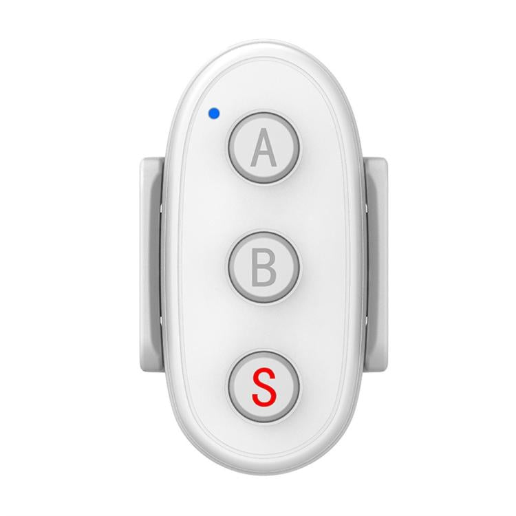 Control remoto Bluetooth de 3 botones D09, Insta360, GoPro y otras cámaras de acción y teléfonos inteligentes (blanco)