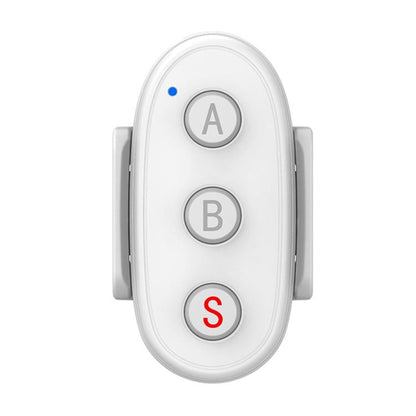 Control remoto Bluetooth de 3 botones D09, Insta360, GoPro y otras cámaras de acción y teléfonos inteligentes (blanco)