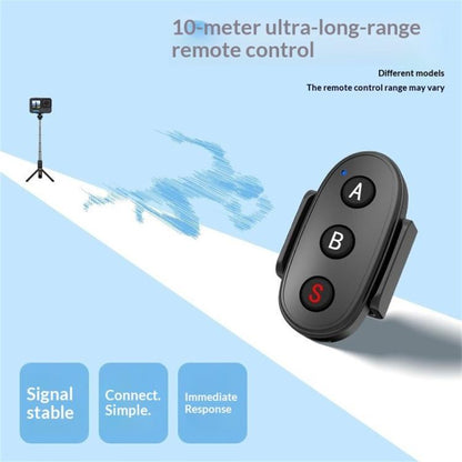 Control remoto Bluetooth de 3 botones D09, Insta360, GoPro y otras cámaras de acción y teléfonos inteligentes (blanco) — ima…