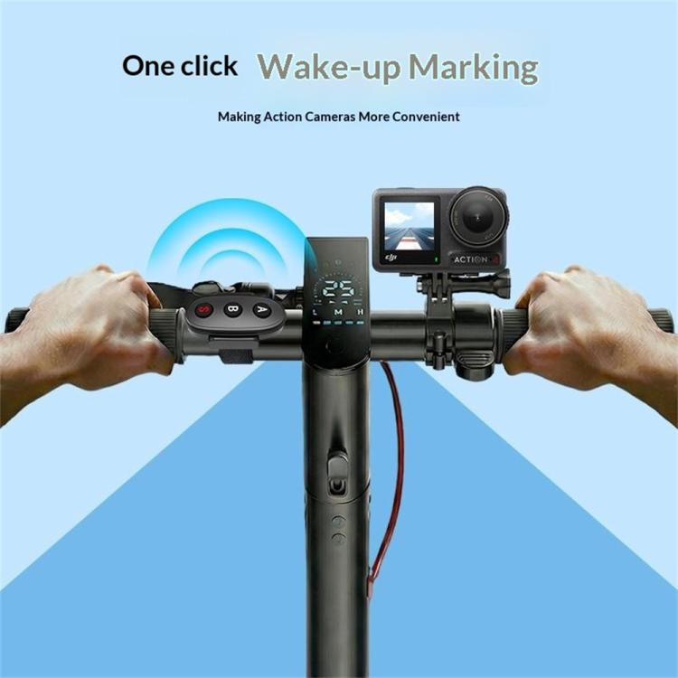 Control remoto Bluetooth de 3 botones D09, Insta360, GoPro y otras cámaras de acción y teléfonos inteligentes (gris) — image…