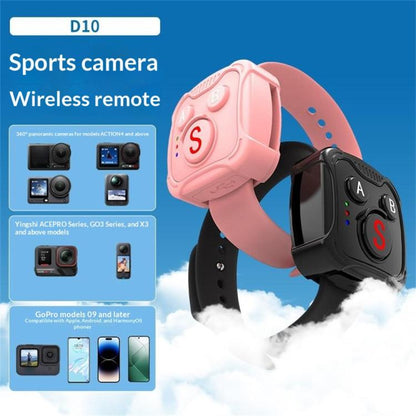 Control remoto inalámbrico Bluetooth D10 para cámaras de acción, GoPro e Insta360 (negro) — imagen 5