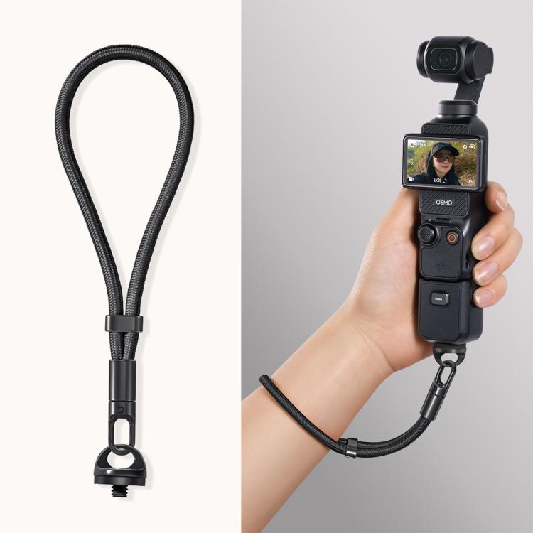 Correa de muñeca ajustable con bloqueo automático y antipérdida para cámara / 3 para DJI Osmo Pocket 4 (Negro clásico)