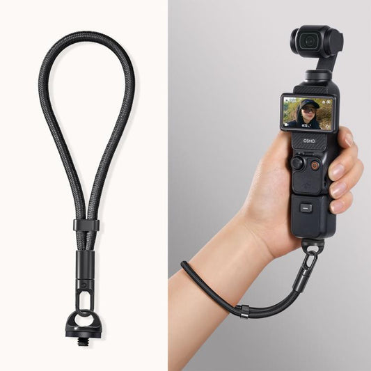 Correa de muñeca ajustable con bloqueo automático y antipérdida para cámara / 3 para DJI Osmo Pocket 4 (Negro clásico)