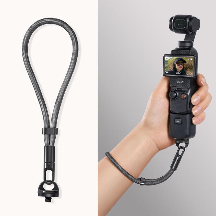 Correa de muñeca ajustable con bloqueo automático y antipérdida para cámara / 3 para DJI Osmo Pocket 4 (Gris espacial profun…