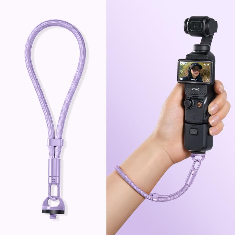Correa de muñeca ajustable con bloqueo automático y antipérdida para cámara / 3 para DJI Osmo Pocket 4 (Lila)
