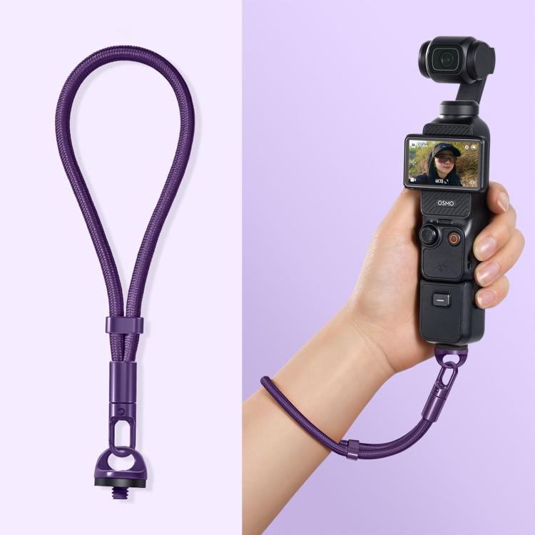 Correa de muñeca ajustable con bloqueo automático y antipérdida para cámara / 3 para DJI Osmo Pocket 4 (morado oscuro)