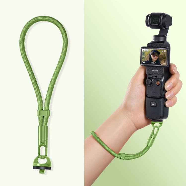 Correa de muñeca ajustable con bloqueo automático y antipérdida para cámara / 3 para DJI Osmo Pocket 4 (verde matcha)