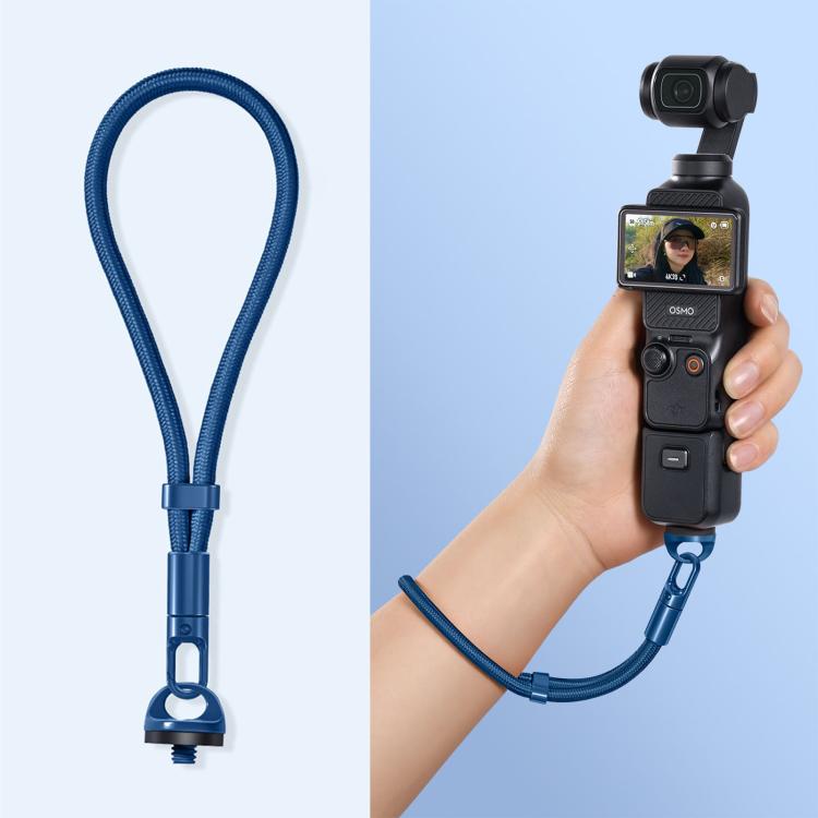 Correa de muñeca ajustable con bloqueo automático y antipérdida para cámara / 3 para DJI Osmo Pocket 4 (azul zafiro)