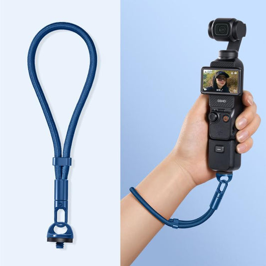 Correa de muñeca ajustable con bloqueo automático y antipérdida para cámara / 3 para DJI Osmo Pocket 4 (azul zafiro)