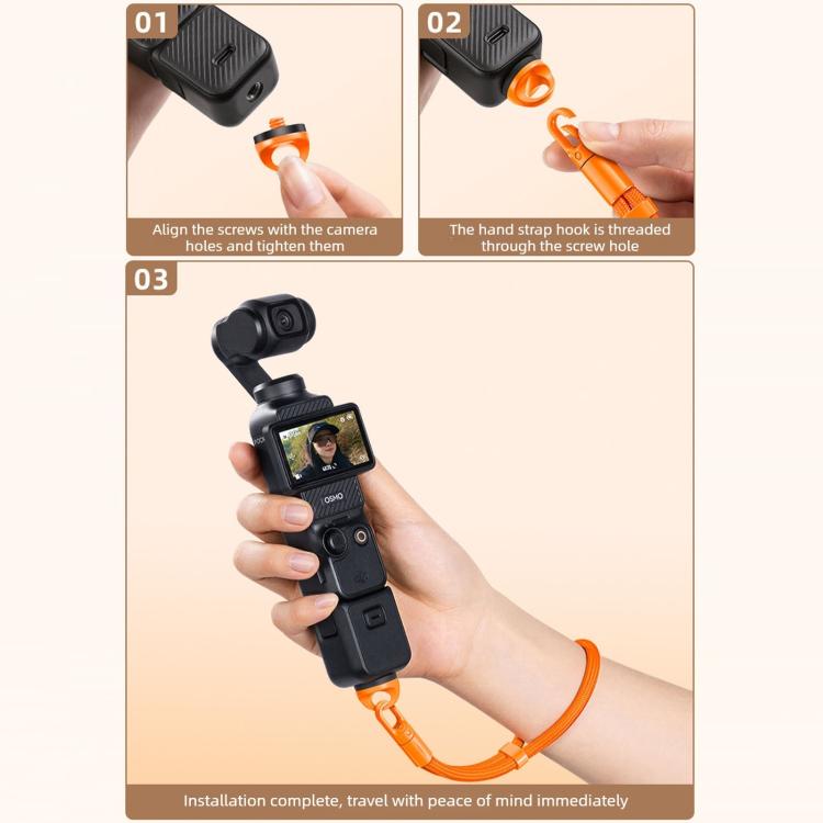 Correa de muñeca ajustable con bloqueo automático y antipérdida para cámara / 3 para DJI Osmo Pocket 4 (azul zafiro) — image…