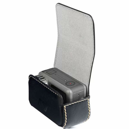 Estuche de cuero Caja de transporte de almacenamiento de mini impermeable para DJI Osmo Action (negro) — imagen 4