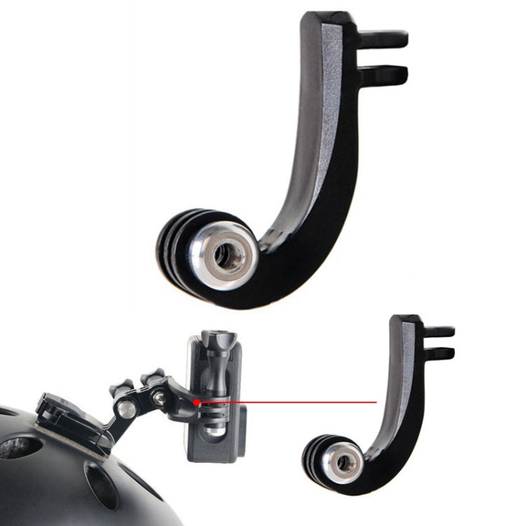 Accesorios de cámara deportiva TELESIN Center Vertical Bend Arm para GoPro HERO11 Black / HERO9 Black para DJI Osmo Action 3