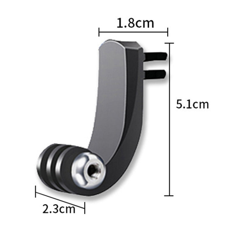 Accesorios de cámara deportiva TELESIN Center Vertical Bend Arm para GoPro HERO11 Black / HERO9 Black para DJI Osmo Action 3…