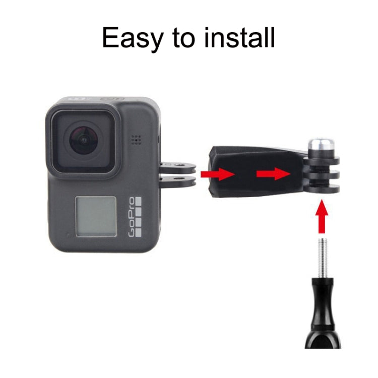 Accesorios de cámara deportiva TELESIN Center Vertical Bend Arm para GoPro HERO11 Black / HERO9 Black para DJI Osmo Action 3…