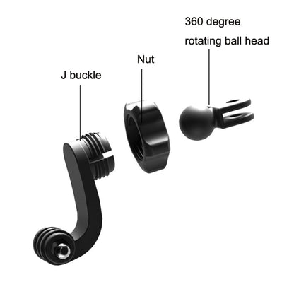 Accesorios de cámara deportiva con brazo curvo Universal centrado TELESIN para GoPro HERO11 Black / HERO9 Black para DJI Osm…
