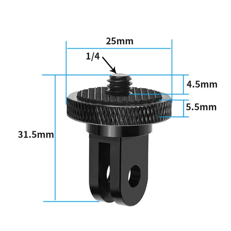 TELESIN aleación de aluminio 1/4 cabezal de transferencia accesorios de cámara deportiva para GoPro HERO11 Black / HERO9 Bla…