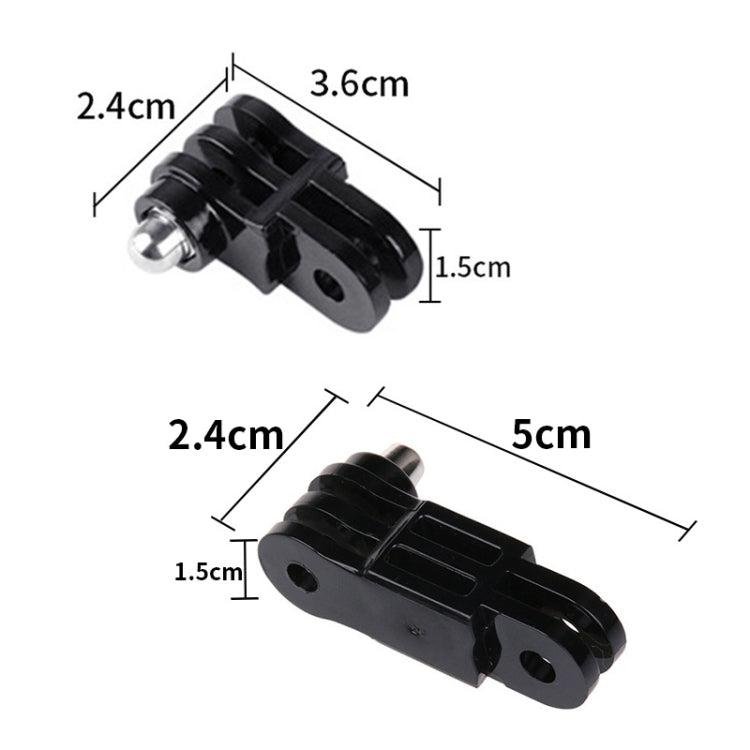 TELESIN Misma dirección Adaptador corto Adaptador de tornillo Brazo de ajuste para GoPro HERO11 Black / HERO9 Black para DJI…