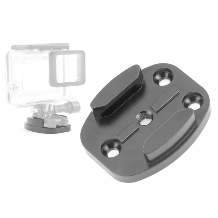 Base de montaje de trípode 4 hoyos de liberación rápida de aluminio para cámara deportiva, color: negro para DJI Osmo Action