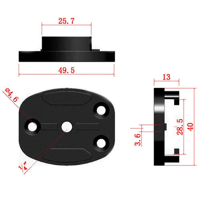 Base de montaje de trípode 4 hoyos de liberación rápida de aluminio para cámara deportiva, color: negro para DJI Osmo Action…