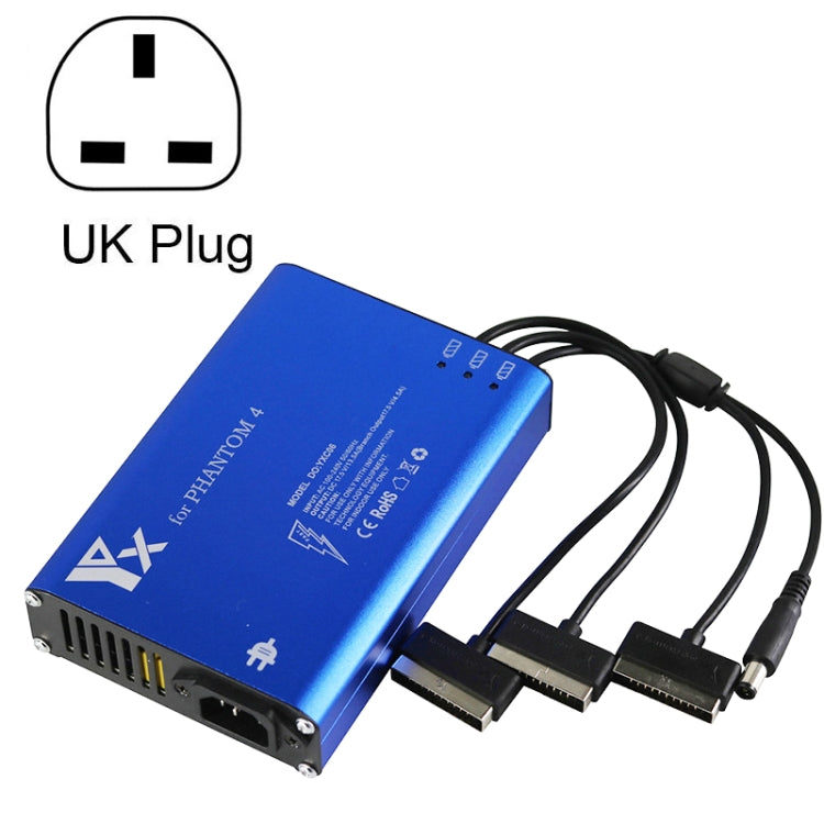 Hub Phantom 4 Pro Advanced+ Cargador 4 en 1 Cargador de controlador de batería inteligente, Tipo de enchufe: enchufe de Rein…