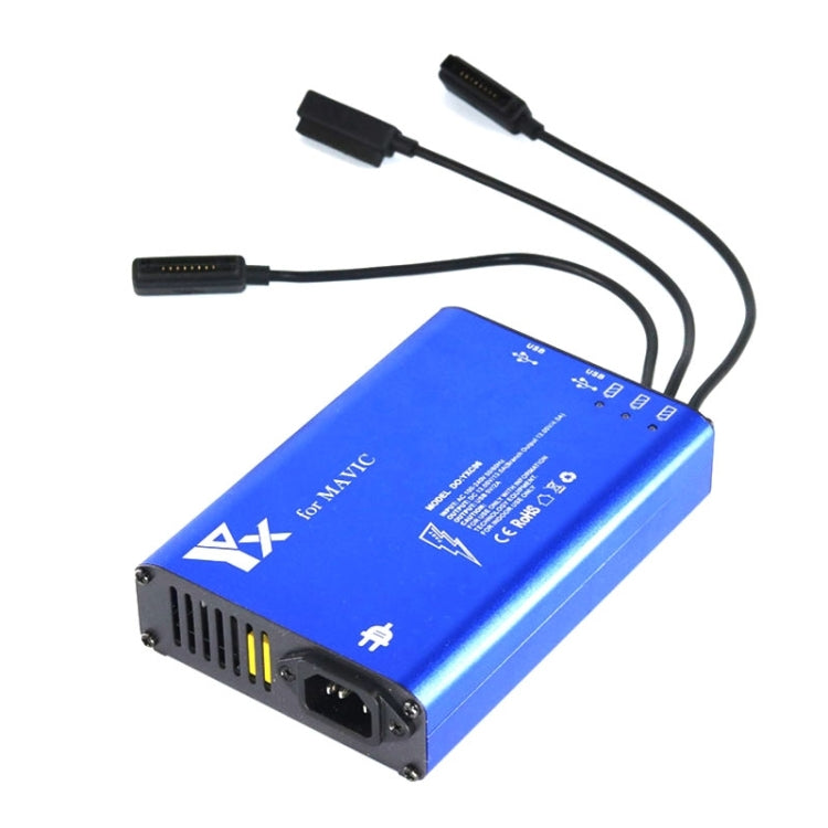 Hub Aleación de aluminio 5 en 1 Cargador de controlador de batería inteligente, Tipo de enchufe: Enchufe de EE. UU para DJI……