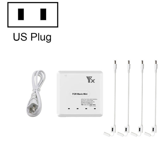 Batería Cargador USB 6 en 1 Hub Controlador de batería inteligente Cargador, Tipo de enchufe: Enchufe de EE. UU para DJI Mav…