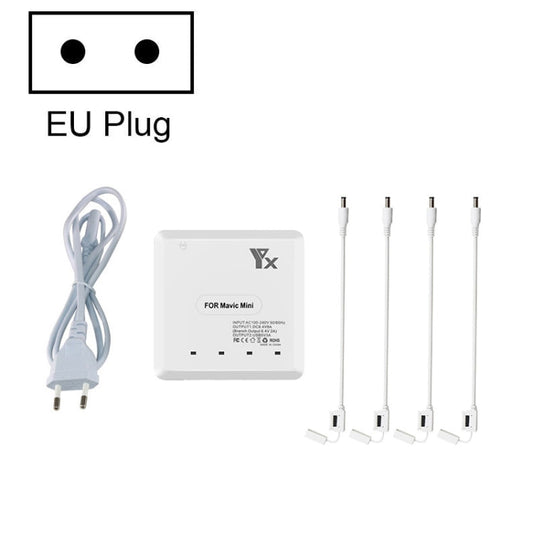 Batería Cargador USB 6 en 1 Hub Controlador de batería inteligente Cargador, Tipo de enchufe: Enchufe de la UE para DJI Mavi…
