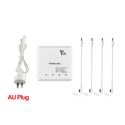 Batería Cargador USB 6 en 1 Hub Controlador de batería inteligente Cargador, Tipo de enchufe: Enchufe AU para DJI Mavic Mini…