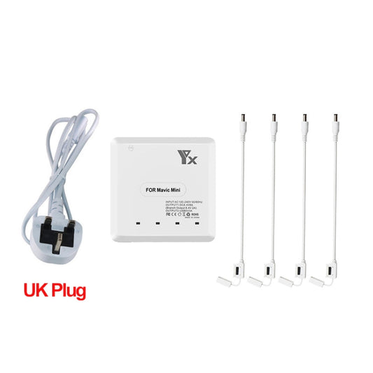 Batería Cargador USB 6 en 1 Hub Controlador de batería inteligente Cargador, Tipo de enchufe: Enchufe del Reino Unido para D…