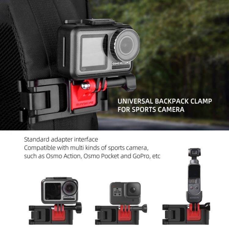 Soporte Sunnylife Ty-Q9266 para Insta360 Go / / Gopro Stracketizer Mochila Clip de mochila con tornillo para DJI Osmo Action…