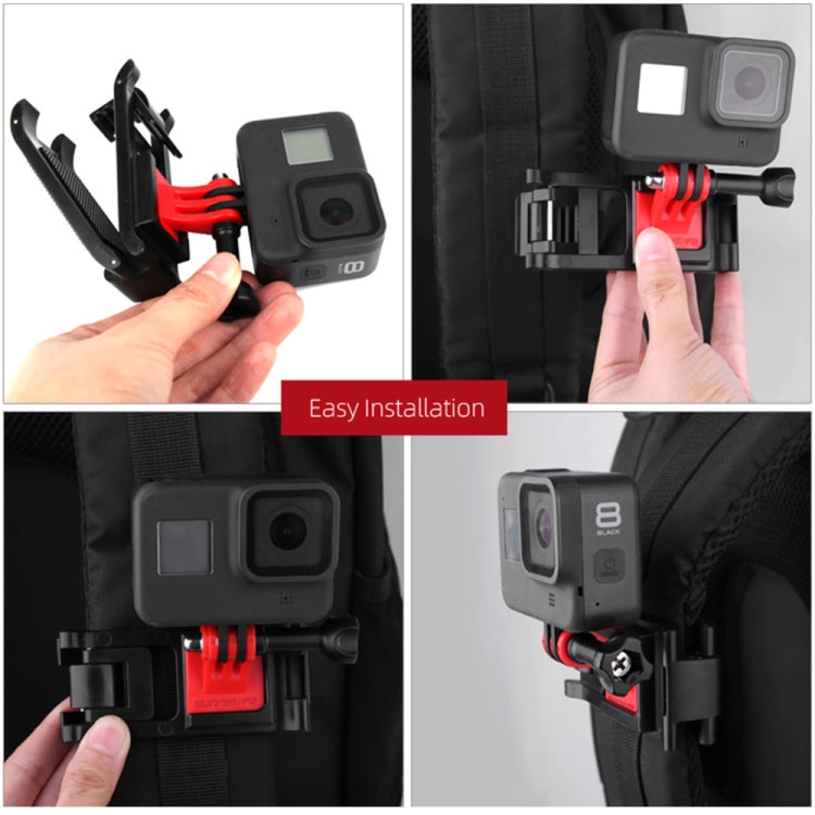 Soporte Sunnylife Ty-Q9266 para Insta360 Go / / Gopro Stracketizer Mochila Clip de mochila con tornillo para DJI Osmo Action…