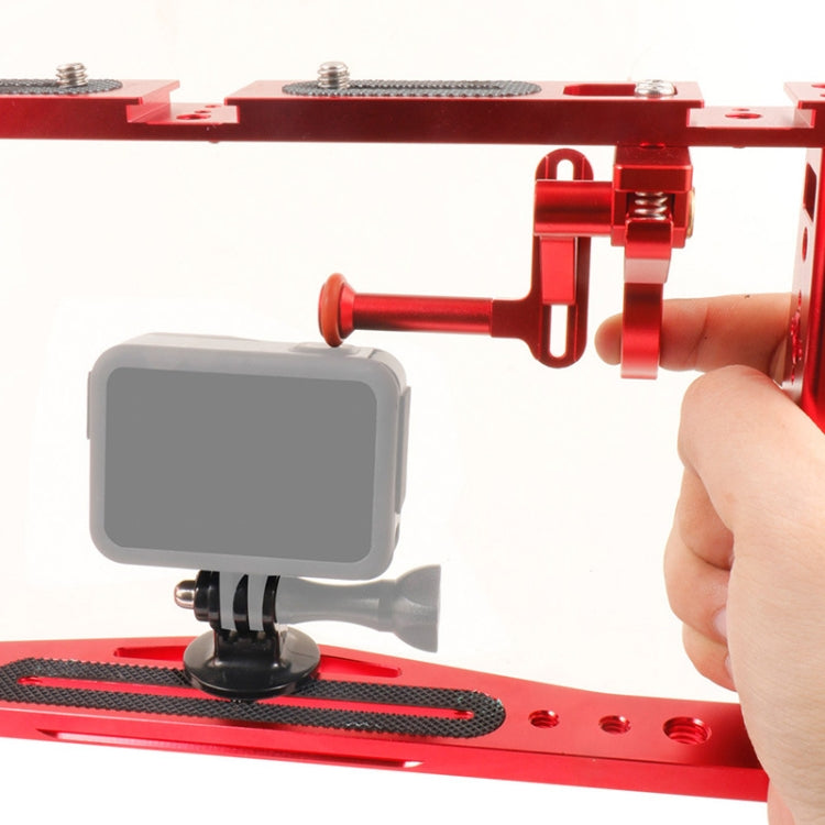Soporte Buceo DUAL Handheld Grip Estabilizador Extensión Teléfono Abrazadera Cámara Roble Caja Underwater Funda para Gopro H…