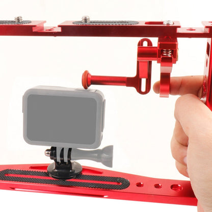 Soporte Buceo DUAL Handheld Grip Estabilizador Extensión Teléfono Abrazadera Cámara Roble Caja Underwater Funda para Gopro H…