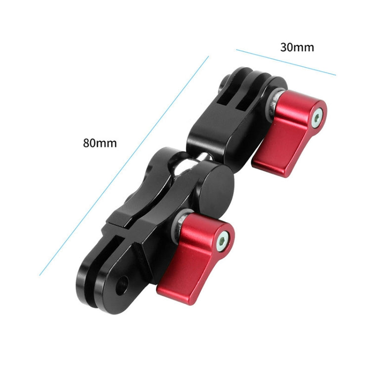Aleación de aluminio Aleación de 360 grados Adaptador de montaje giratorio Ajustable Conector de brazo para Gopro Hero9 Negr…